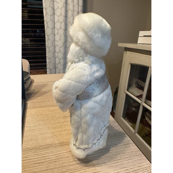 Ded Moroz Father Frost 9” White Silver Resin Figure Russian Christmas Staff - Picture 4 of 8